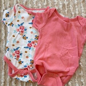 Chick Pea Pink and Floral Bodysuits